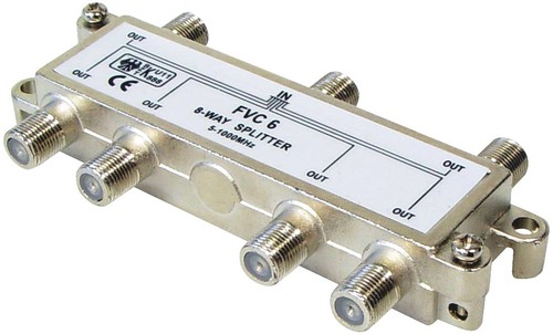 Fach verteiler splitter - 6-fach, tv