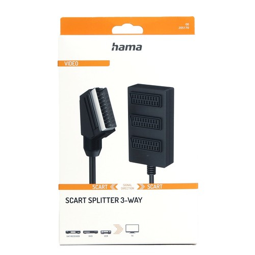 Hama scart verteiler fach - hama, 3-fach